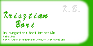 krisztian bori business card